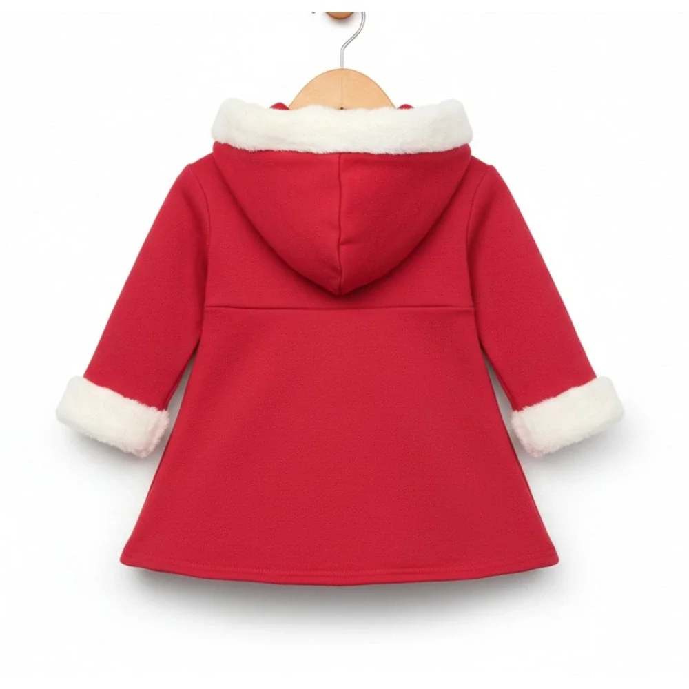 Disney Minnie Mouse Christmas Dress Winter Hooded Holiday Red Toddler‎ 12 Months